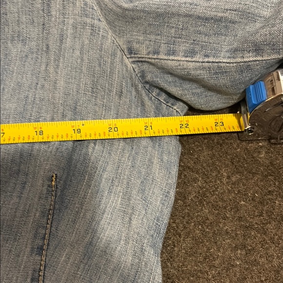 Light Blue Ruffled Jean Jacket - Picture 5 of 6